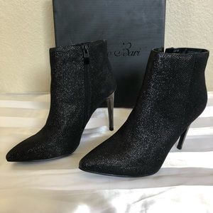 Sergio Bari Metallic Heeled Booties